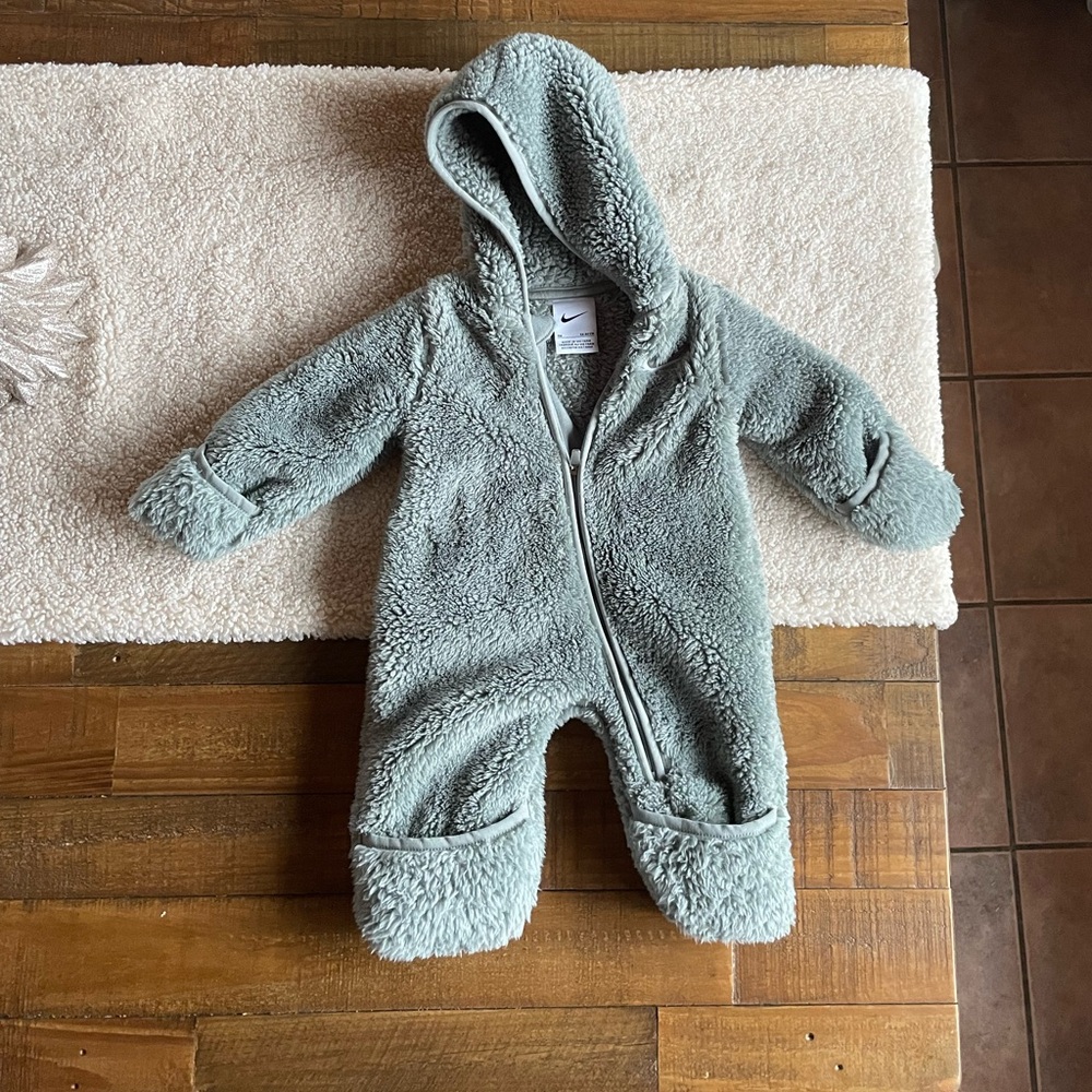 Nike Fleece Hooded Sherpa Coveralls Bodysuit - 3m